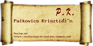 Palkovics Krisztián névjegykártya