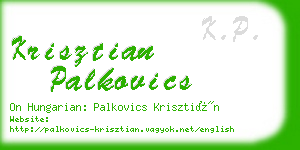 krisztian palkovics business card